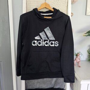 Adidas Black Logo Hoodie | Pullover Sweatshirt | Size Small | Classic Streetwear